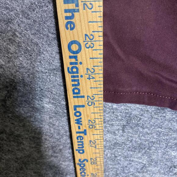 LOFT Pants Womens Size 8 Burgundy Stretch Mid Rise Flat Front Super Skinny Leg - Picture 5 of 10
